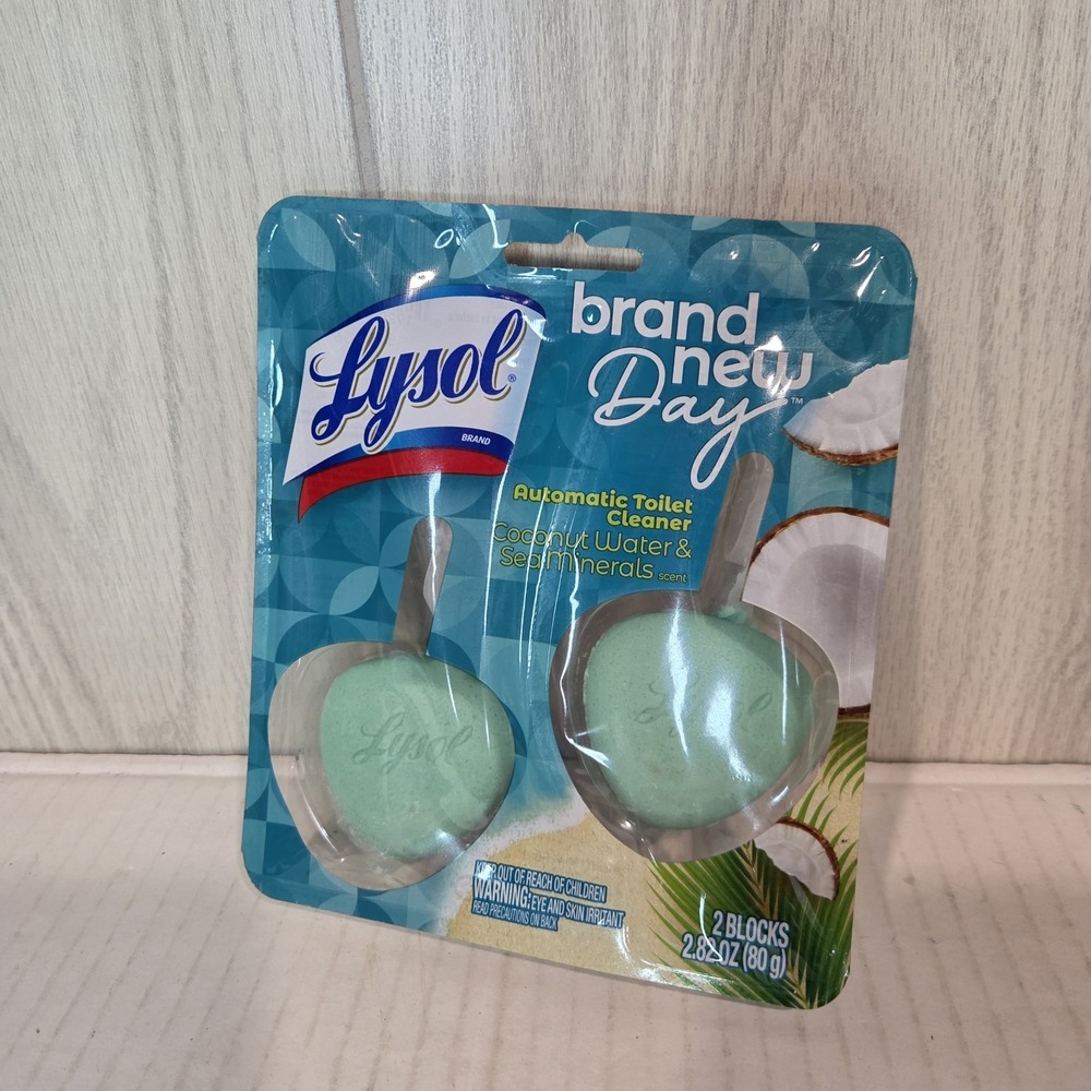 Lysol Automatic Toilet Bowl Cleaner, Coconut & Sea Mineral Scent, Pack of 2